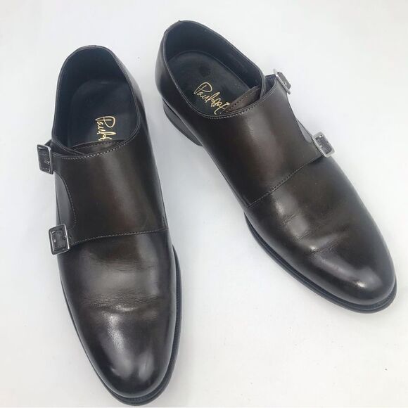 Paul Evans The Pointier Italian Leather Handcrafted Double Monk Strap Shoes - Picture 4 of 16